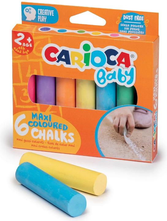 Immagine prodotto Carioca Set di 6 gessetti da colorare per bambini (Multicolore, 6 x)