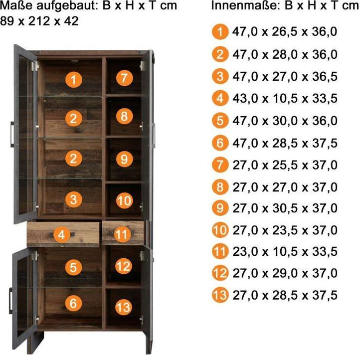 Image du produit Trendteam premier pilier (89 x 42 x 212 cm)