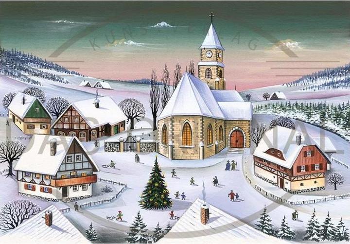 Actual product image Olewinski & Tochter 2965 - Christmas postcard "A Sunday in Advent (1 pcs.)
