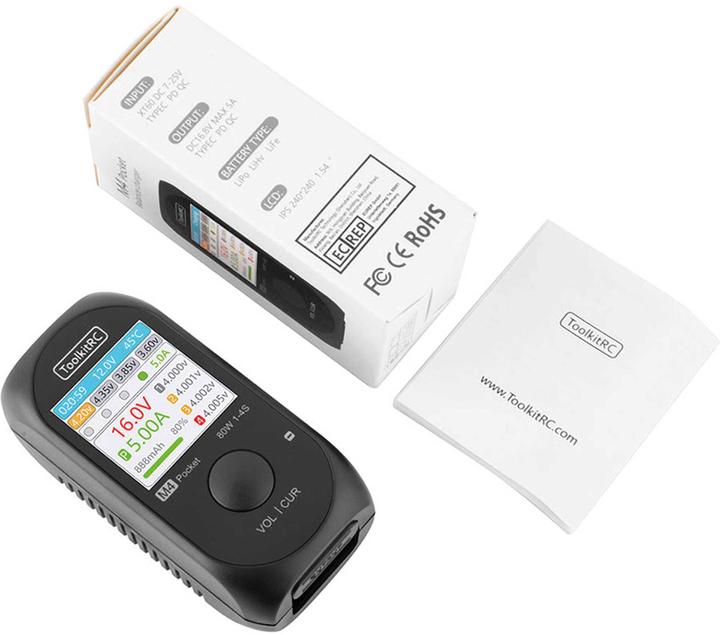 Image du produit Toolkitrc Chargeur M4 Pocket, DC, 80W, 1-4S