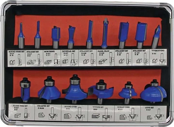 Fisch Tools HM-Oberfräserkassette 973CT15A 15-teilig Schaft-Ø 8 mm HM