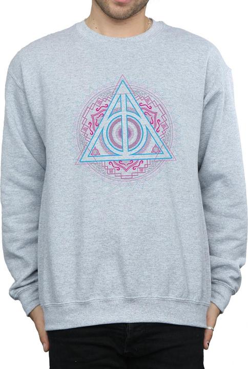Actual product image Mens Neon Deathly Hallows Sweatshirt (XXL)