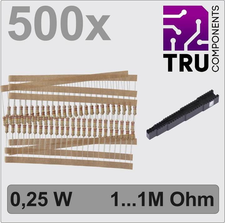 Produktbild Tru Components TC-12888464 T22P059 Kohleschicht-Widerstand Sortiment axial bedr