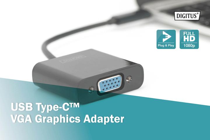 Produktbild Digitus USB zu VGA (USB Typ-C, VGA, 4.50 cm)