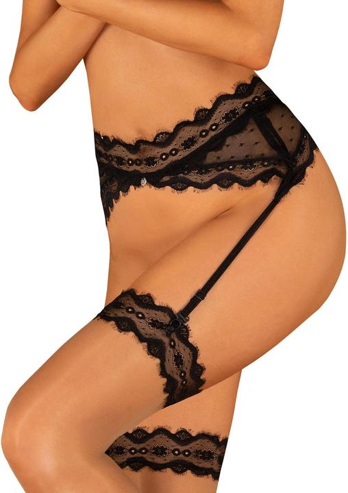 Actual product image Obsessive Suspenderbelt Marrbel - black (L, XL)