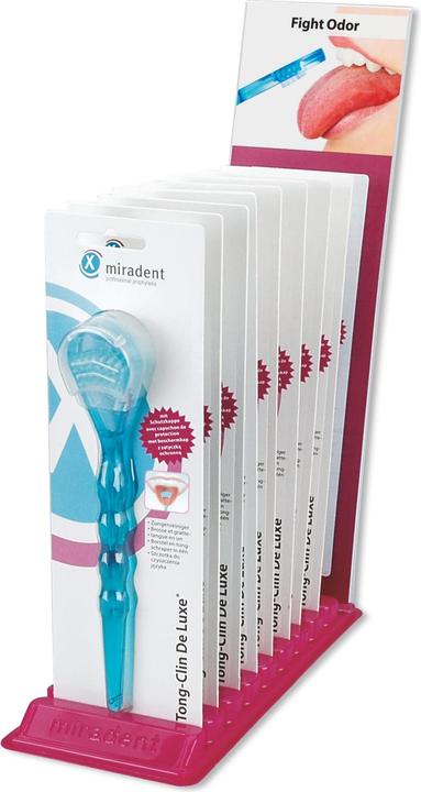 Actual product image Miradent Tong-Clin De Luxe blue tongue cleaner (Tongue scraper, 1 x)
