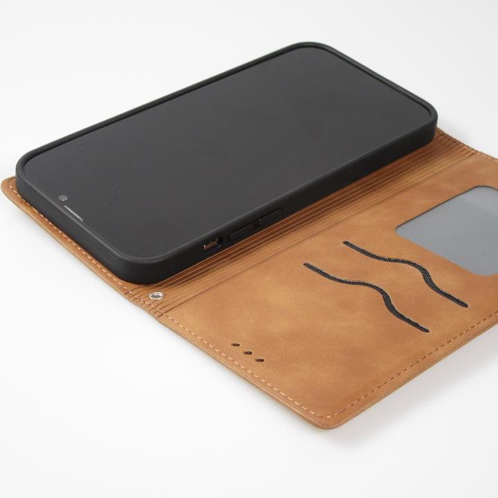 Produktbild PhoneLook Leder Tasche Flip Wallet vintage mit Magnetverschluss und Kartenhalter (Apple iPhone 13)