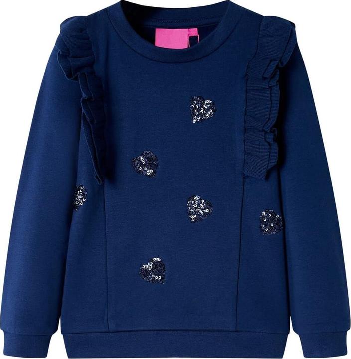 Image du produit VidaXL Sweatshirt enfant bleu marine 128,Matière : 95% coton. 5 (128)