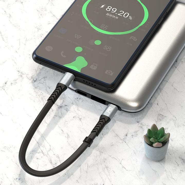 Actual product image Dudao USB-C to USB-C 100W PD 0.23m cable (black) (0.23 m)