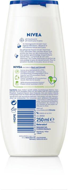 Actual product image NIVEA Pflegedusche Rose & Almond Oil (250 ml)