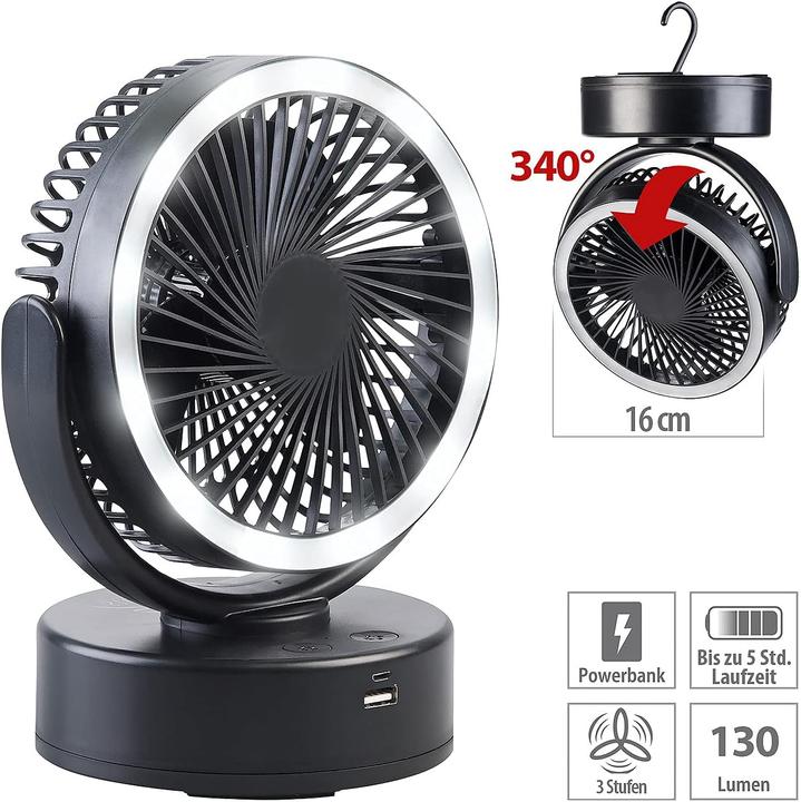 Produktbild Sichler 3in1-Akku-Camping-Ventilator