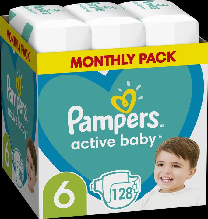 Image du produit Pampers Active Baby (Taille 6, Pack mensuel, 128 pièce(s))