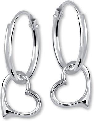 Produktbild Brilio Silver - Silver earrings rings with hearts 2in1 431 001 02630 04