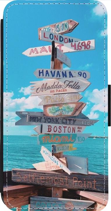 Actual product image PhoneLook Coque Wallet noir Cool Cities Directions (Apple iPhone 14 Pro Max)
