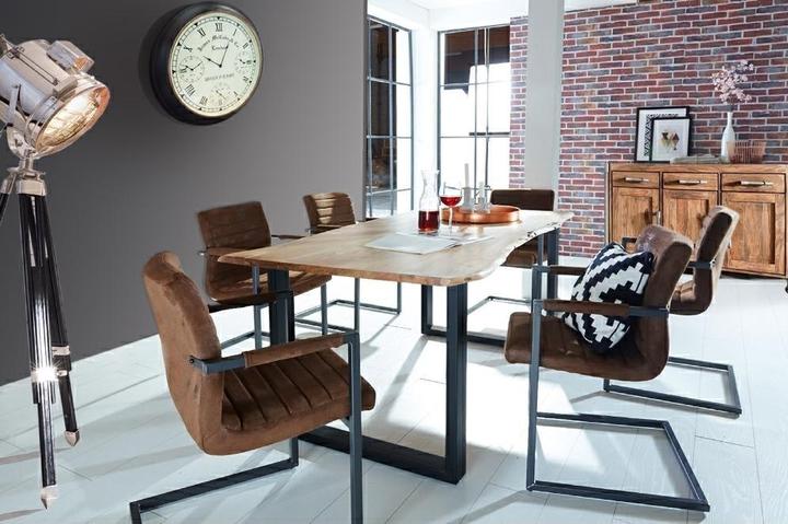 Produktbild SIT Möbel Massivholztisch Ux3.6 Akazie natur-antikschwarz (180 x 90 x 76 cm)