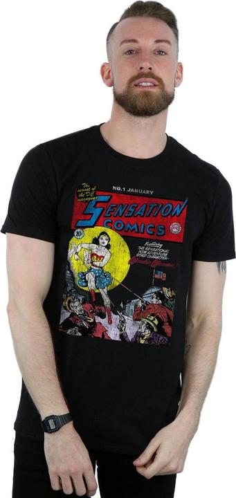 Image du produit - T-shirt WONDER WOMAN SENSATION COMICS ISSUE COVER - Homme (XXL)