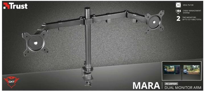 Produktbild Trust Tischhalterung GXT 1120 Mara Dual bis 16 kg – Grau (Tisch, 32")
