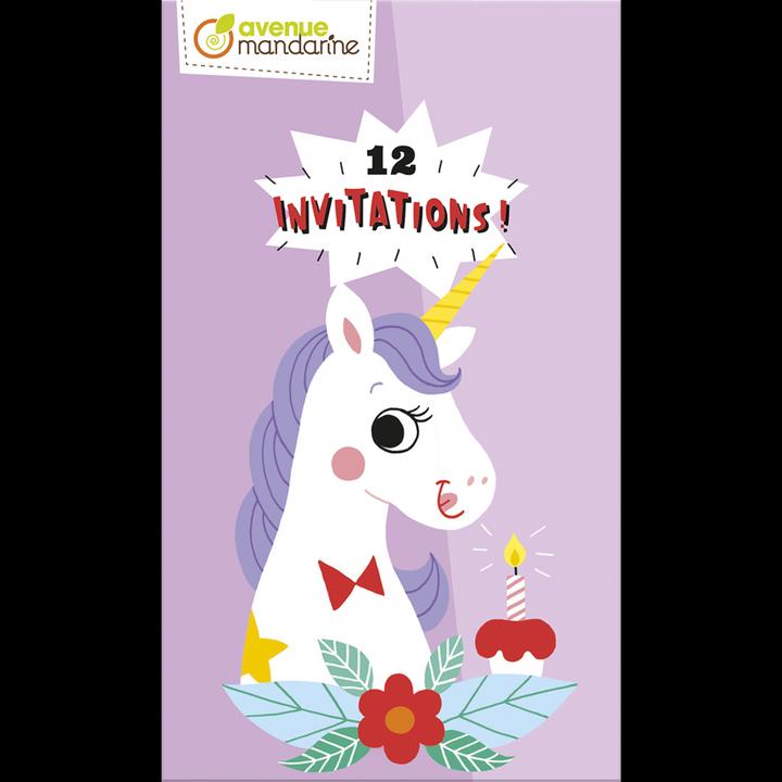 Immagine prodotto Avenue Mandarine Biglietto d'invito Unicorno 17 x 10 cm (12 pz.)