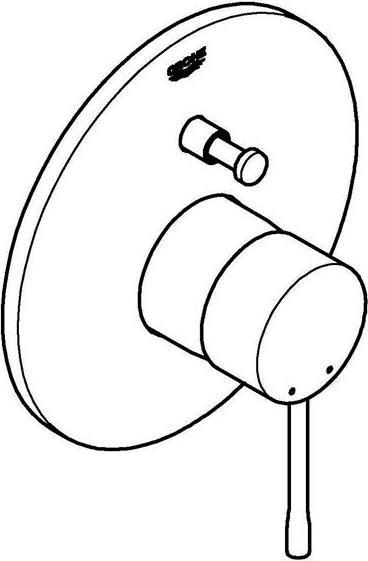 Produktbild Grohe Einhand-Wannenbatterie ESSENCE Fertigmontageset f Rapido E chr