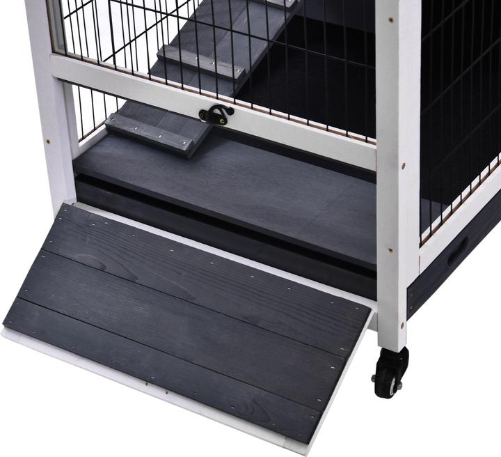 Immagine prodotto PawHut Gabbia per piccoli animali con ruote e 2 livelli