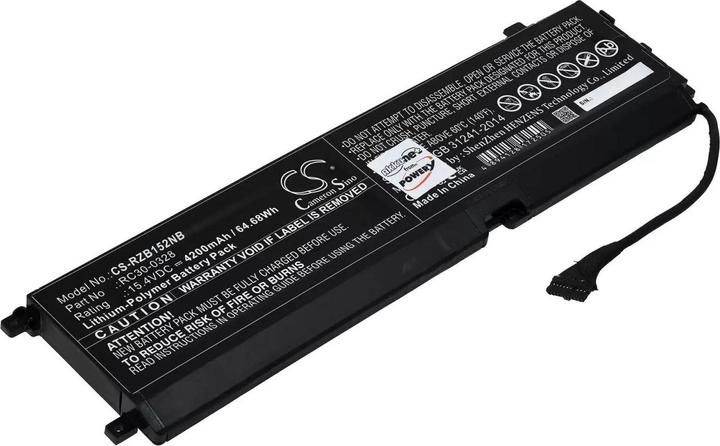 Actual product image AccuCell Razer Blade 15 2020, 15 2021 battery, RZ09-0328, type RC30-0328 (4200 mAh)