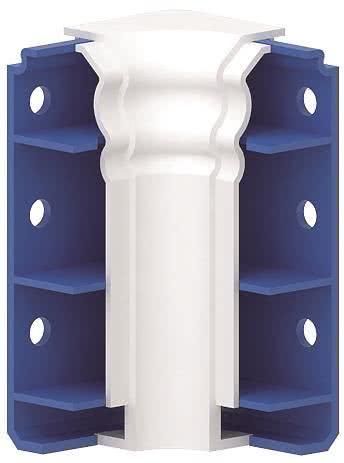 Immagine prodotto Elitec 114101 Angolo interno per battiscopa E- 4D 20x80-IE "Profilo Berlino" bianco alpino (8 cm)