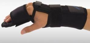 Actual product image Omnimed Intrinsic Plus 4-finger splint padded right black (S)