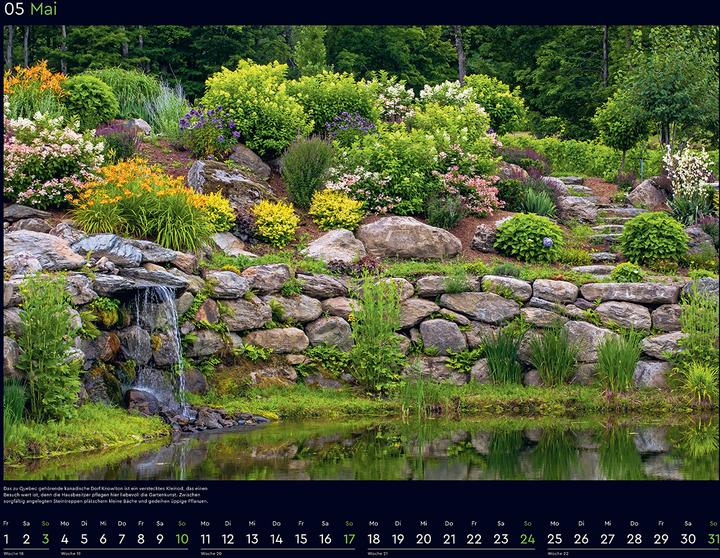 Image du produit Die schönsten Gärten der Welt - Wandkalender 2026 (60 x 45 cm, Couverture rigide, Allemand)