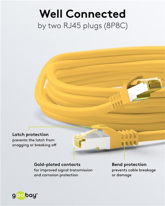 Produktbild Goobay Netzwerkkabel (S/FTP, CAT7, 1 m)