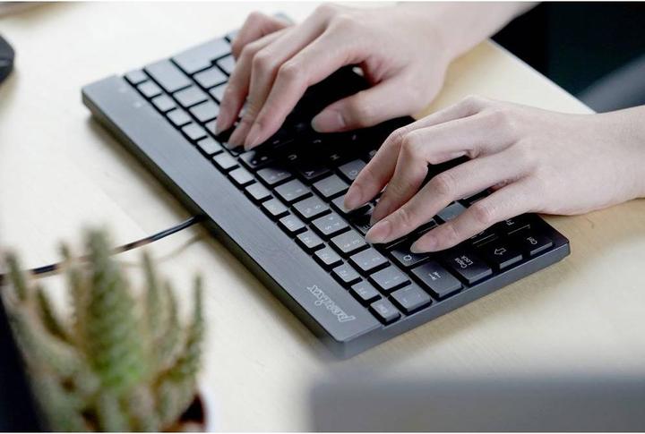 Actual product image Perixx PERIBOARD-326 EN, Illuminated USB keyboard, wired, black (DE, Cable)
