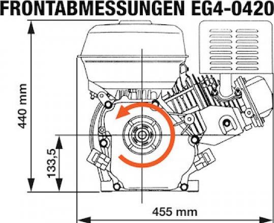 Produktbild Rotek - luftgekühlter 1-Zylinder 4-Takt 419ccm Benzinmotor, EG4-0420-5HE-S1