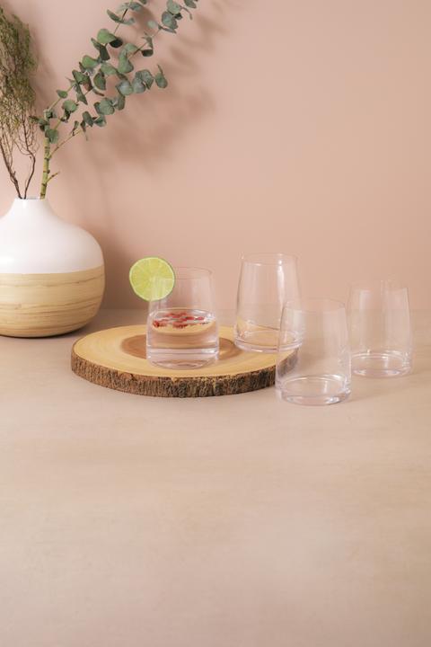 Actual product image Mikasa Palermo Crystal Stemless Wine Glasses, Set of 4, 350ml (0.35 l, 4 x)