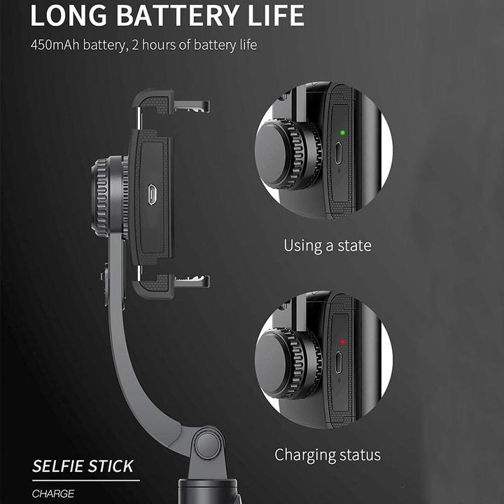 Image du produit PhoneLook Selfie Stick Tripod 3 en 1 L08, stabilisation Gimbal, trépied avec télécommande