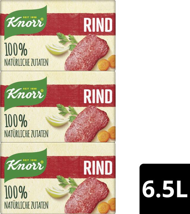 Image du produit Knorr 100% naturel Bouillon de boeuf barre cubes des oignons, carottes et épices pour les soupes (6500 ml)