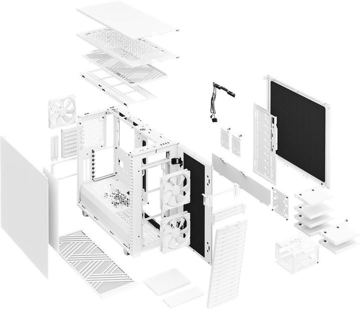 Actual product image Fractal Define 7 White Solid (mATX, Mini-ITX, ATX, E-ATX)