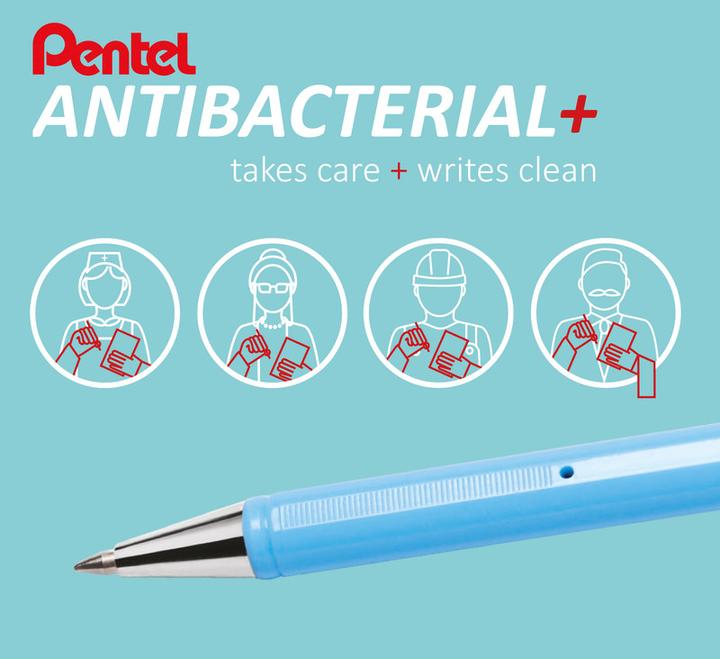 Image du produit Pentel Stylo à bille Antibacterial+ (Bleu, 1 x)