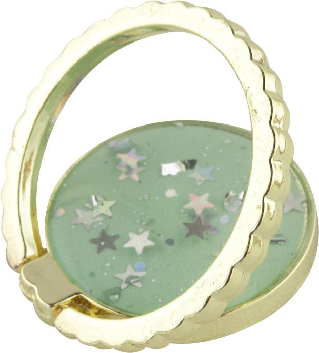 Actual product image PhoneLook Cover rubber silver sequins with ring green (Apple iPhone 11 Pro)