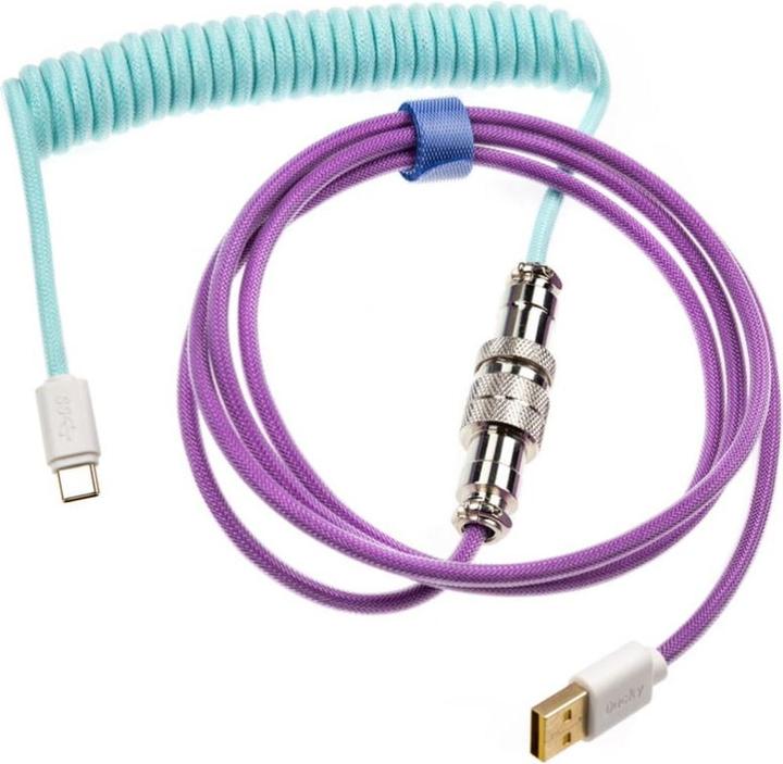 Productafbeelding Ducky Premicord Bevroren Lama Spiraalkabel, USB Type C naar Type A (1.80 m, USB 2.0)