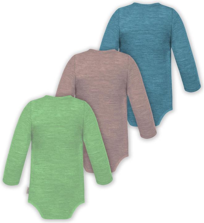 Immagine prodotto Normani Confezione da 3 pezzi di body a maniche lunghe in merino per bambino e bambina - 9355 (86)