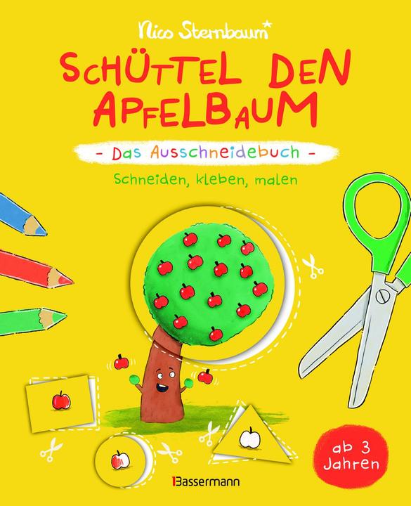 Immagine prodotto Scuoti il melo - il libro da ritagliare. Taglia, incolla e colora per bambini dai 3 anni in su.