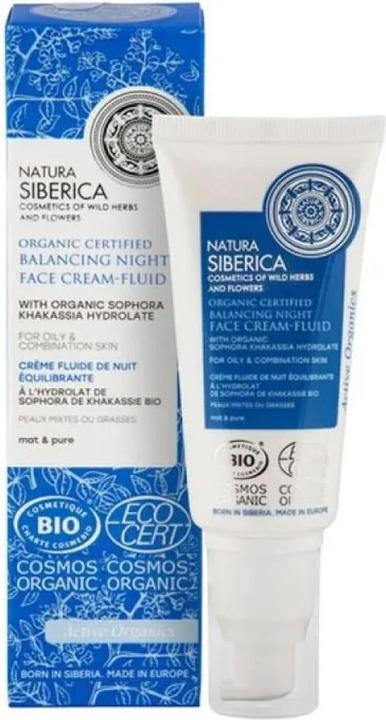 Natura Siberica Balancing Night Face Cream-Fluid (50 ml, Nachtcreme)