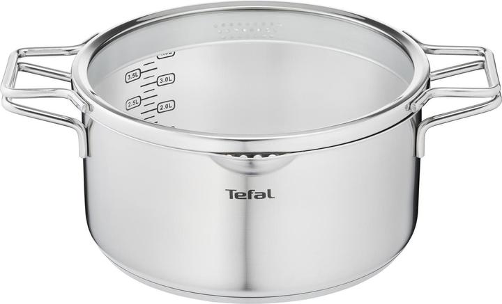 Image du produit Tefal Faitout Nordica avec couvercle 24 cm (24 cm, Casserole, Acier inoxydable)