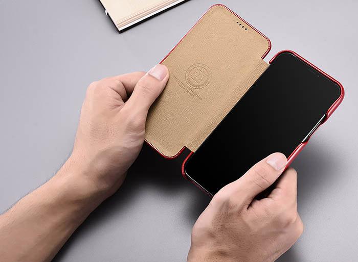 Produktbild iCarer Lederhülle mit Klappe (Apple iPhone 11 Pro Max)