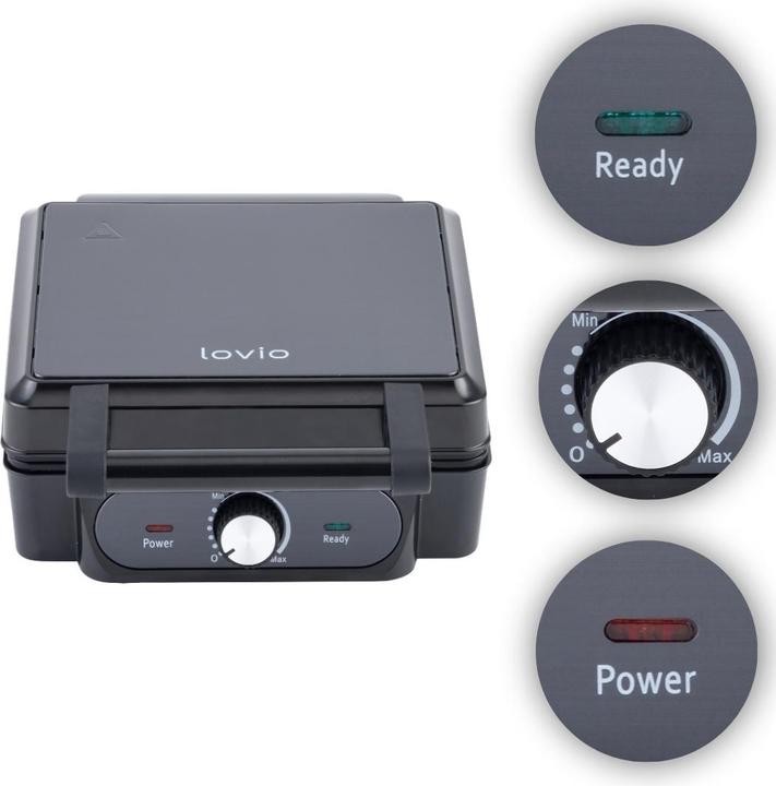 Image du produit Lovio LVWF001BK Gaufrier 1400W Noir