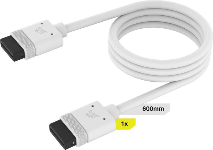 Actual product image Corsair iCUE LINK Cable 600mm with Straight connectors, White