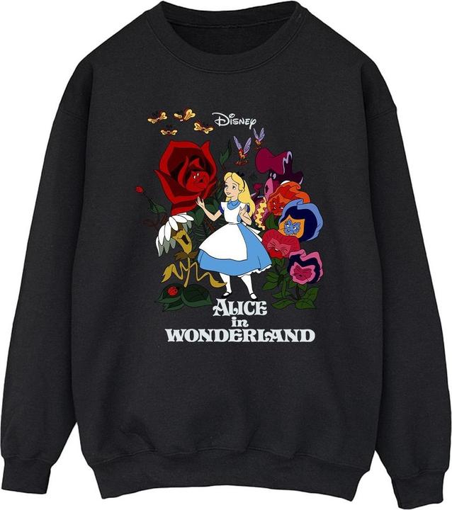 Actual product image Disney Mens Alice In Wonderland Flowers Sweatshirt (XL)