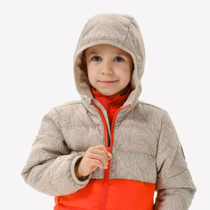 Actual product image Quechua Winter jacket toddlers size 92-116 hiking - NH500 orange/beige (3, 4)