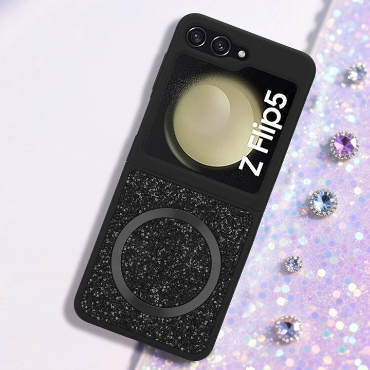 Actual product image Cadorabo Case for Samsung Galaxy Z FLIP 5 Glitter Sparkle Design (Samsung Galaxy Z Flip 5G)