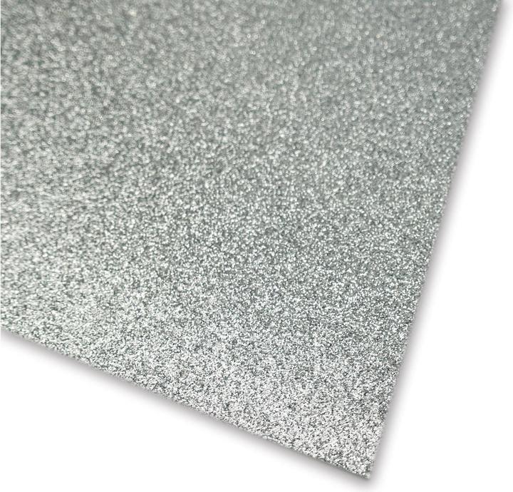 Actual product image Ursus Glitter cardboard A4, 300 g/m², 10 sheets, silver (330 g/m², 10 x)