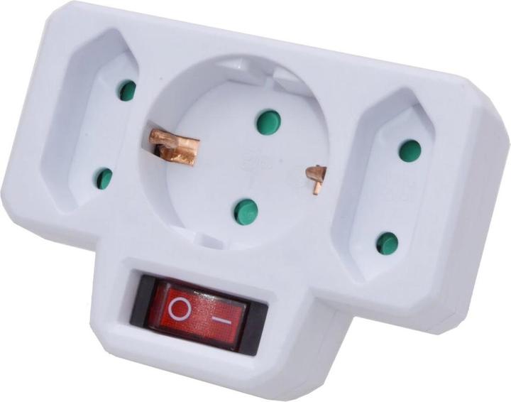 Produktbild Filmer Schukoadapter Steckdose mit 3 fach Stecker